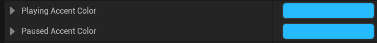 Playing and Paused accent color settings