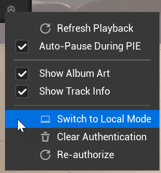 Mode transition - Local to Remote
