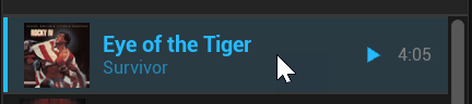 Track with now-playing indicator