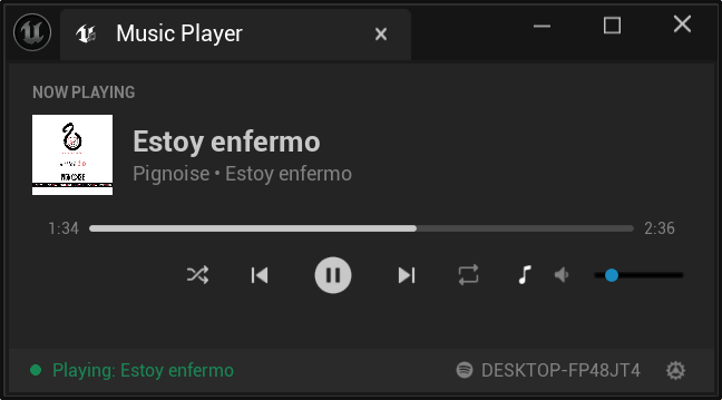Player view - Connected (Remote)