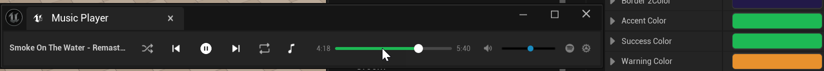 Player with custom accent color